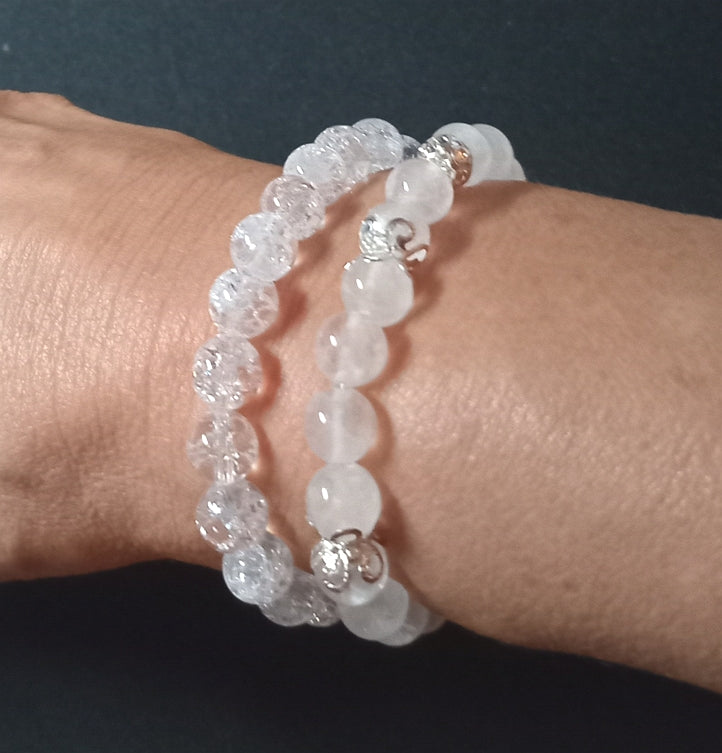 Armband aus Bergkristall gecracked